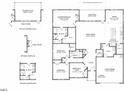 A split floor plan with 3 bedrooms, 2 baths, Gathering room, kitchen and 2-car garage at 572 Glenkirk Pl, Garner, NC 27529