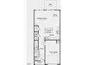 First floor features kitchen, gathering room, dining area, half bath, and 1-car garage at 257 Hank Way, Angier, NC 27501