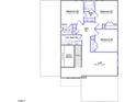 Second floor plan featuring three bedrooms, two bathrooms, and a loft at 268 North Maple Walk Dr # 232, Garner, NC 27529