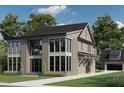 Two-story house featuring a brick and vinyl exterior with large windows and a well-manicured lawn at 3315 Hampton Rd, Raleigh, NC 27607
