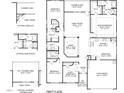 First floor plan shows 3 bedrooms, 3 baths, Gathering room, and 2 car garage at 41 Faircox Way # 137, Garner, NC 27529