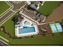 Community pool, playground, and pickleball courts at 182 Nimble Way # 220, Clayton, NC 27520