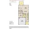 First floor plan features 2-car garage, kitchen, Gathering room, and guest suite at 4420 Darius Lane # 37, Fuquay Varina, NC 27526