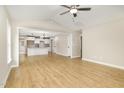 Spacious living room with hardwood floors, high ceilings and an open floor plan at 307 E Pope Ave, Kenly, NC 27542