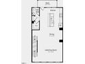 Main floor plan featuring a kitchen, dining area, gathering room, and half-bath at 433 Rowe Way, Knightdale, NC 27545