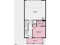 Third floor plan showing a garage, bedroom, bathroom, and porch at 433 Rowe Way, Knightdale, NC 27545