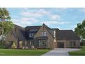 A computer rendering of a home's exterior with landscaped front yard at 274 Westhampton Dr, Pittsboro, NC 27312