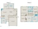 Two-story home floor plan, showing a 2-car garage and screened porch at 1404 Hollyview Ave, Durham, NC 27703