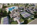 Community amenities include pool, tennis courts, and clubhouse at 156 Babbling Brook Dr, Clayton, NC 27520