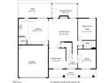 One-story house floor plan; open concept living, kitchen, and garage at 157 Winston Pointe Dr, Clayton, NC 27520