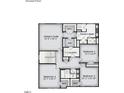 Second floor plan featuring an owner's suite, two additional bedrooms, and laundry at 8701 Maxine St # 43, Willow Springs, NC 27592