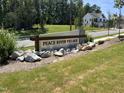 Peace River Village community entrance sign at 5112 N River Sand Trl, Raleigh, NC 27604