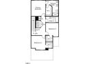 Upper floor plan featuring primary bedroom, two additional bedrooms, and bathrooms at 116 Malbec Dr, Chapel Hill, NC 27516