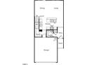 Main floor plan showcasing kitchen, living, dining areas, and powder room at 116 Malbec Dr, Chapel Hill, NC 27516