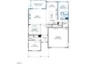 First floor plan showcasing a spacious Gathering room, kitchen, and flex room at 3201 Armeria Dr, Apex, NC 27502