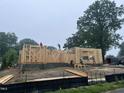 This construction phase highlights the new build's sturdy wood framework and solid foundation at 403 Carolyn Ct, Cary, NC 27511