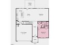 Main floor plan showcasing kitchen, dining, gathering areas, and bedroom at 664 Morning Glade St, Wake Forest, NC 27587
