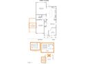 First floor plan showing a great room, dining room, study and two-car garage at 1312 Anthony Wood Ct, Fuquay Varina, NC 27526