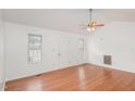 Living room with hardwood floors and high ceilings at 257 Cambridge Elm Dr, Clayton, NC 27520