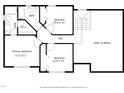 Two-story house floor plan with primary bedroom and two other bedrooms at 1006 Silent Retreat Ln, Knightdale, NC 27545