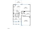 First floor plan showcasing kitchen, Gathering room, and two-car garage at 3205 Armeria Dr, Apex, NC 27502