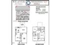 Front Elevation showing floor plan of home with two stories and a one car garage at 4198 Darroch Rd, Lillington, NC 27546
