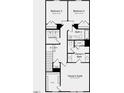 Second floor plan with owner's suite, two additional bedrooms, two bathrooms, laundry, and linen closet at 8714 Wardle Ct, Wake Forest, NC 27587