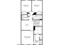 Second floor plan featuring an owner's suite, loft, laundry, and bedrooms with bath at 8716 Wardle Ct, Wake Forest, NC 27587