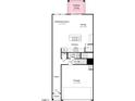 Open-concept floor plan with gathering room, dining area, kitchen, half bath, foyer, and garage at 8716 Wardle Ct, Wake Forest, NC 27587