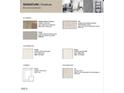 Material board showing flooring, countertop, and cabinet options at 2613 Stonington Dr, Cary, NC 27523