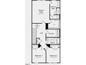 Upstairs floor plan features primary suite, secondary bedrooms, bathrooms, loft, and laundry room at 8705 Wardle Ct, Wake Forest, NC 27587