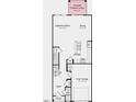 Detailed floor plan showcasing the layout of the main level with kitchen, living, and garage at 8705 Wardle Ct, Wake Forest, NC 27587