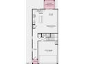 Open-concept floorplan with kitchen, dining, living room, half bath, and a two-car garage at 8707 Wardle Ct, Wake Forest, NC 27587