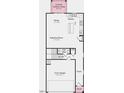 First floor floorplan featuring a kitchen, dining, living room, half bath, and two-car garage at 8710 Wardle Ct, Wake Forest, NC 27587