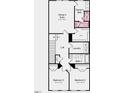 Second level floor plan showcasing the owner's suite, loft, laundry, and two additional bedrooms with a full bath at 8712 Wardle Ct, Wake Forest, NC 27587