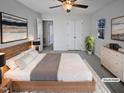 Bright bedroom with double doors leading to a spacious closet at 4532 Hidden Hollow Ln, Knightdale, NC 27545