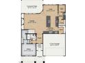 First floor plan showcasing a spacious Gathering room and kitchen at 147 Charlotte Knoll St # 14, Zebulon, NC 27597