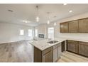 Granite countertops and wooden cabinets in a bright kitchen at 142 Vega Loop, Sanford, NC 27330