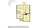Basement floor plan featuring a recreation room, bedroom, and unfinished storage at 4408 Emeline Way # 34, Fuquay Varina, NC 27526