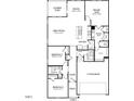 One-story floor plan with 2 bedrooms, 2 baths, and a 2-car garage at 483 White Birch Ln, Angier, NC 27501