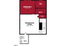 Lower level floor plan featuring a recreation room, bedroom, and bathroom at 7125 Hubner Pl # 24, Cary, NC 27519