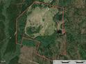Aerial view showing property lines of a large lot with a home and creek at 330 Ellis Stewart Ln Ln, Cameron, NC 28326