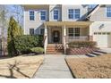 Brick staircase leading to the front entrance of a two story house at 424 Waverly Hills Dr, Cary, NC 27519