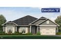 Single story home with dark roof, gray and white siding, and an attached two-car garage at 565 Sweet Potato Lane # 07, Nashville, NC 27856