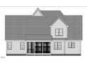 Home's back elevation showcasing a screened porch and second-story windows at 25 Rembert Run Ct, Louisburg, NC 27549