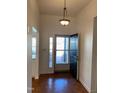 Bright entryway with hardwood floors and access to backyard at 446 Crossvine Close, Pittsboro, NC 27312
