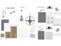 Design selection showing kitchen and bathroom fixtures, tile, flooring and cabinet color options at 930 Allen Pk Dr, Raleigh, NC 27604
