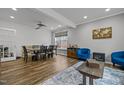 Spacious living room/dinning room with hardwood floors, and ample natural light at 12420 Tetons Ct, Durham, NC 27703