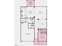 First floor plan featuring open kitchen, casual dining, gathering room, dining room, bedroom, bath, and two-car garage at 108 Magma Ln, Holly Springs, NC 27540