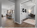Open concept design showcasing a seamless transition between the kitchen and living areas, enhancing the home's flow at 1401 Hollyview Ave, Durham, NC 27703